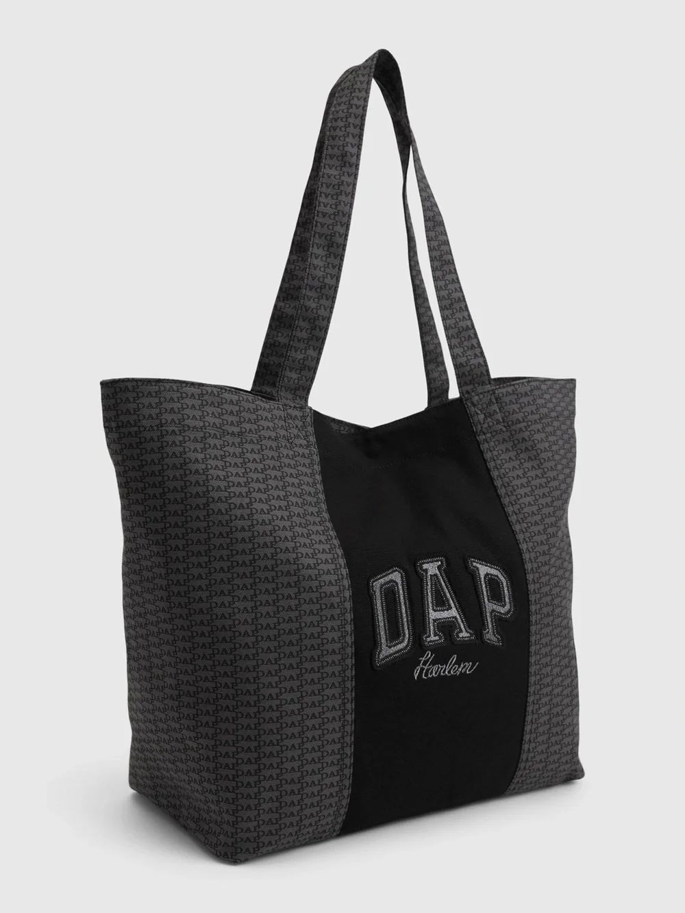 Gap and Dapper Dan DAP Harlem Tote Bag Black Monogram Limited Detachable Pouch